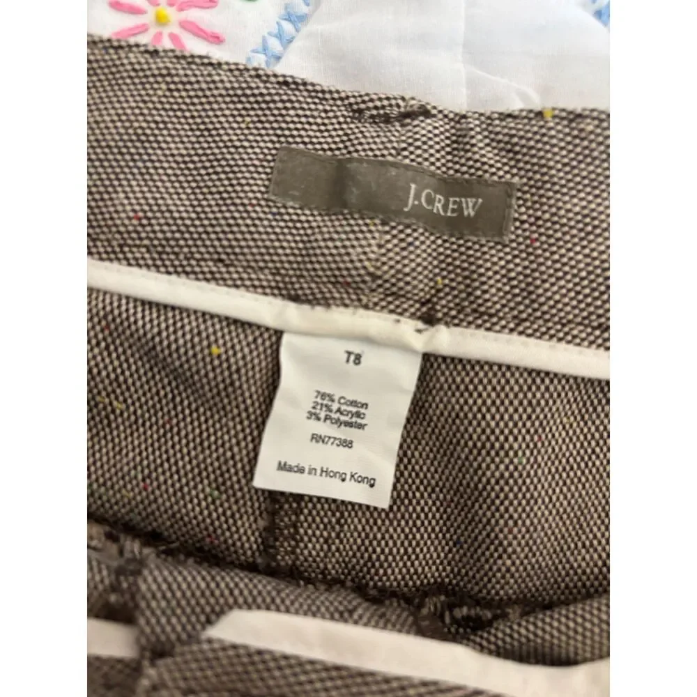 J. Crew | Tailored Wide Leg Patch Pocket Pants in Brown | Tall 8